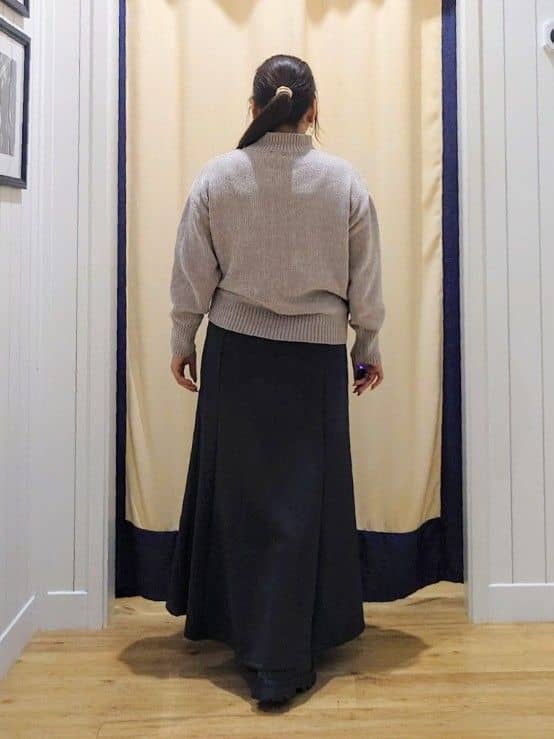 Haraさんの「Dessin｜【洗える】ハイネックベロアモールニット」を使ったコーディネート