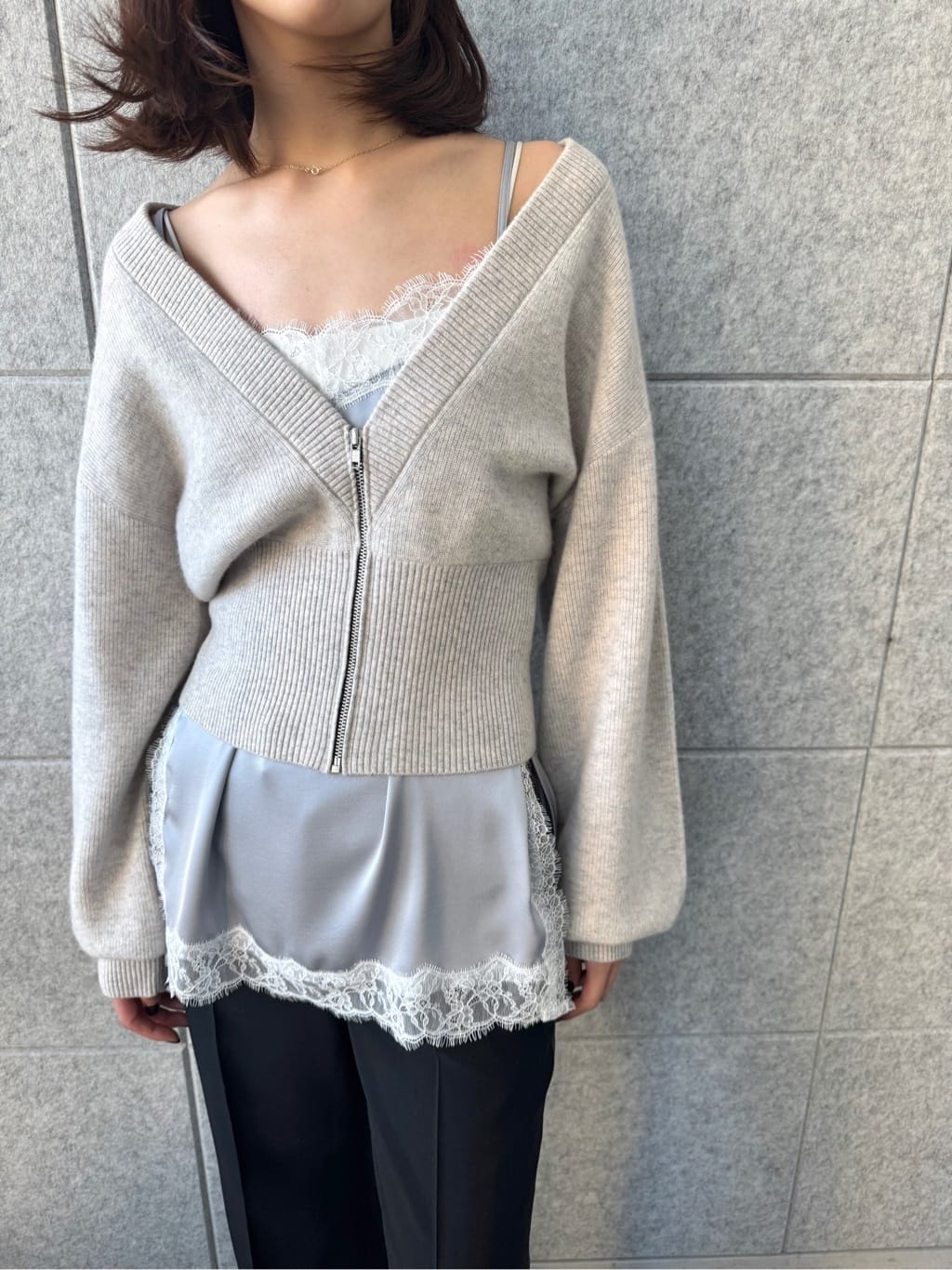 uchi__yamaさんの「CODE A｜zip form cardigan」を使ったコーディネート