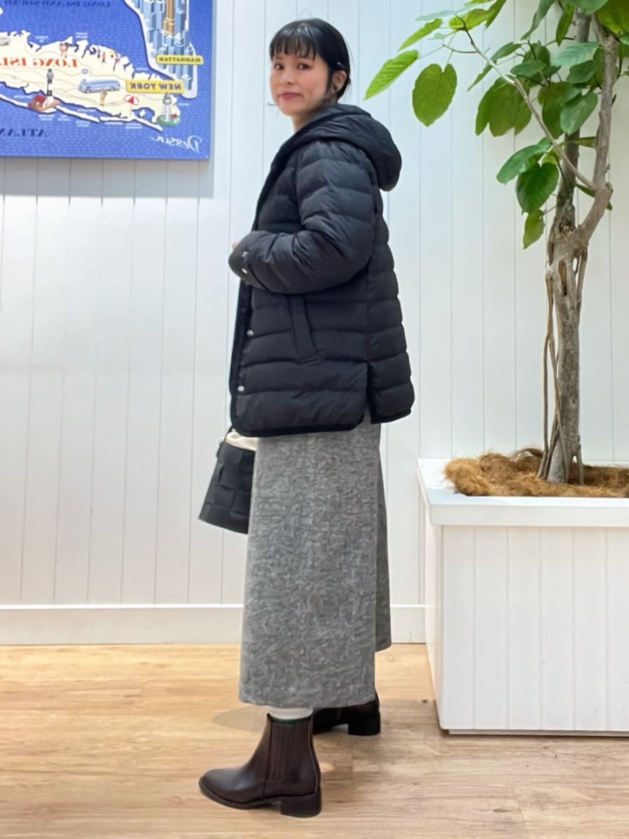 mikaさんの「Dessin｜【撥水・2WAY】ミュラーダウンコートミドル丈」を使ったコーディネート