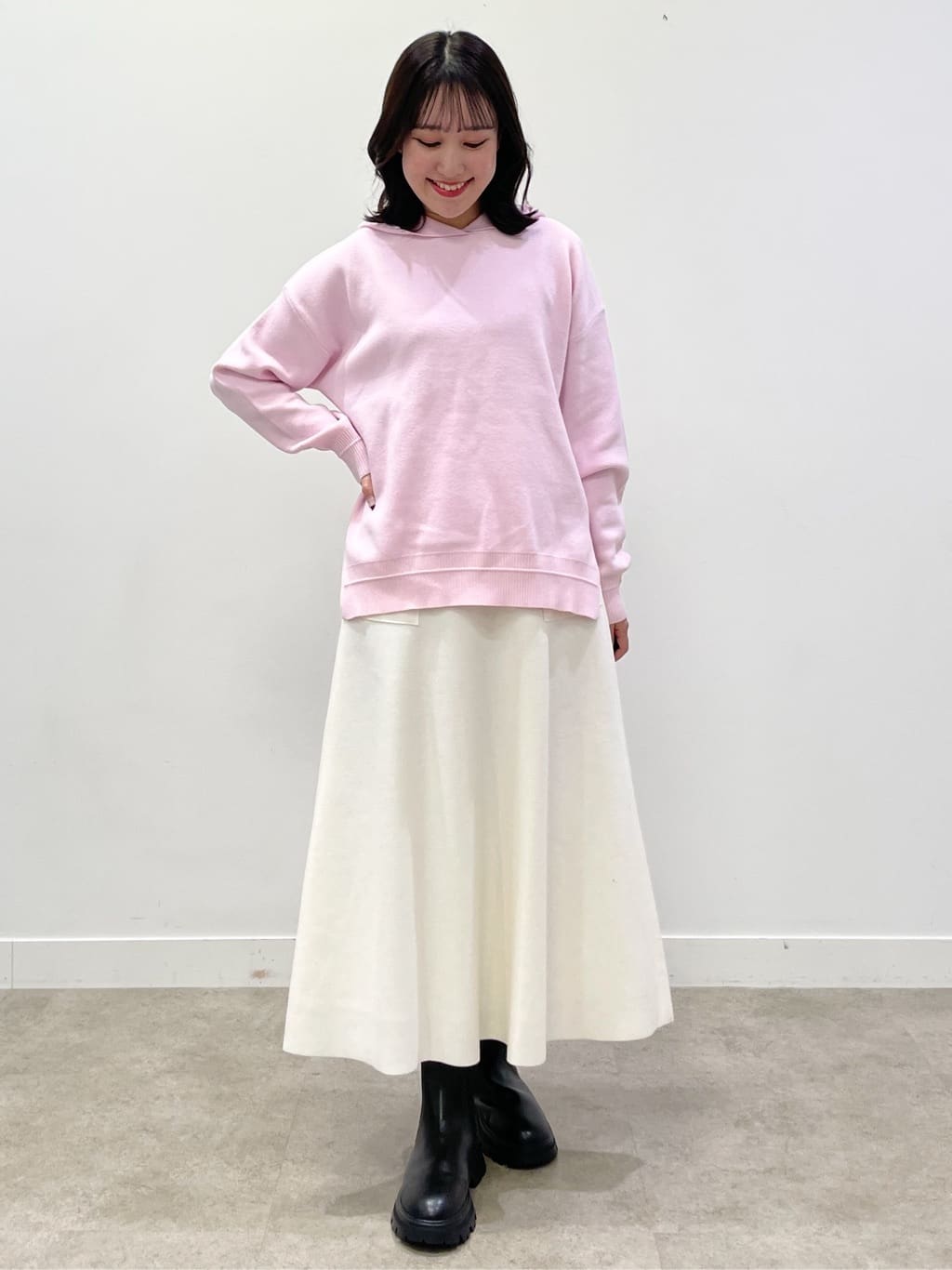 yukariさんの「Dessin｜【洗える／体型カバー】ちょうどいいニットパーカ」を使ったコーディネート