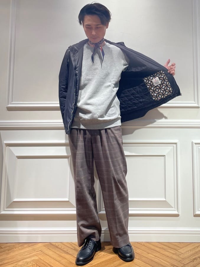 橋本さんの「DRESSTERIOR｜LIMONTA スーパーライト パデッドパーカー」を使ったコーディネート