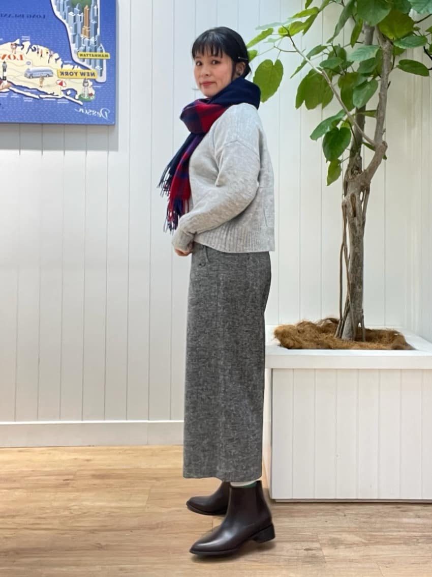 mikaさんの「Dessin｜【洗える】クルーネックワイドニット」を使ったコーディネート