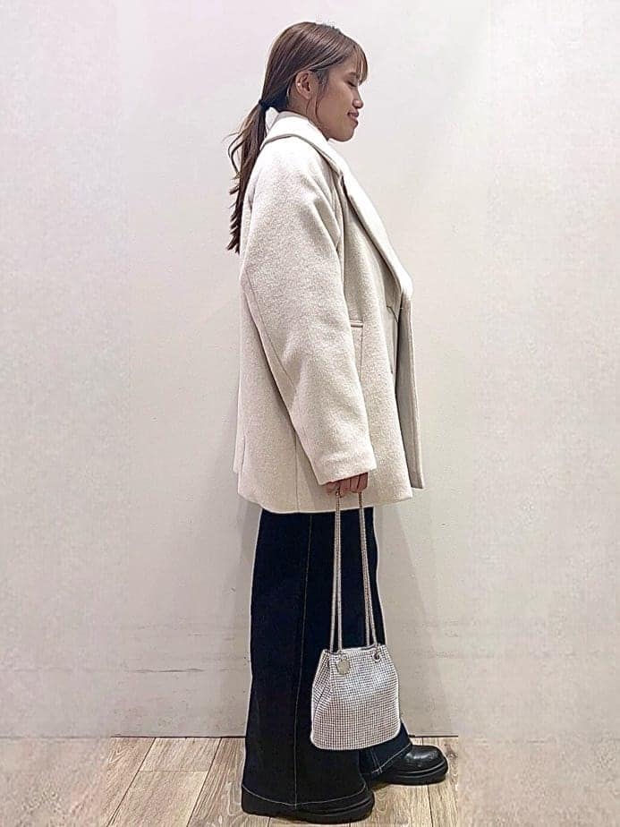 Ririさんの「index｜カシミヤブレンドウールミドルピーコート」を使ったコーディネート