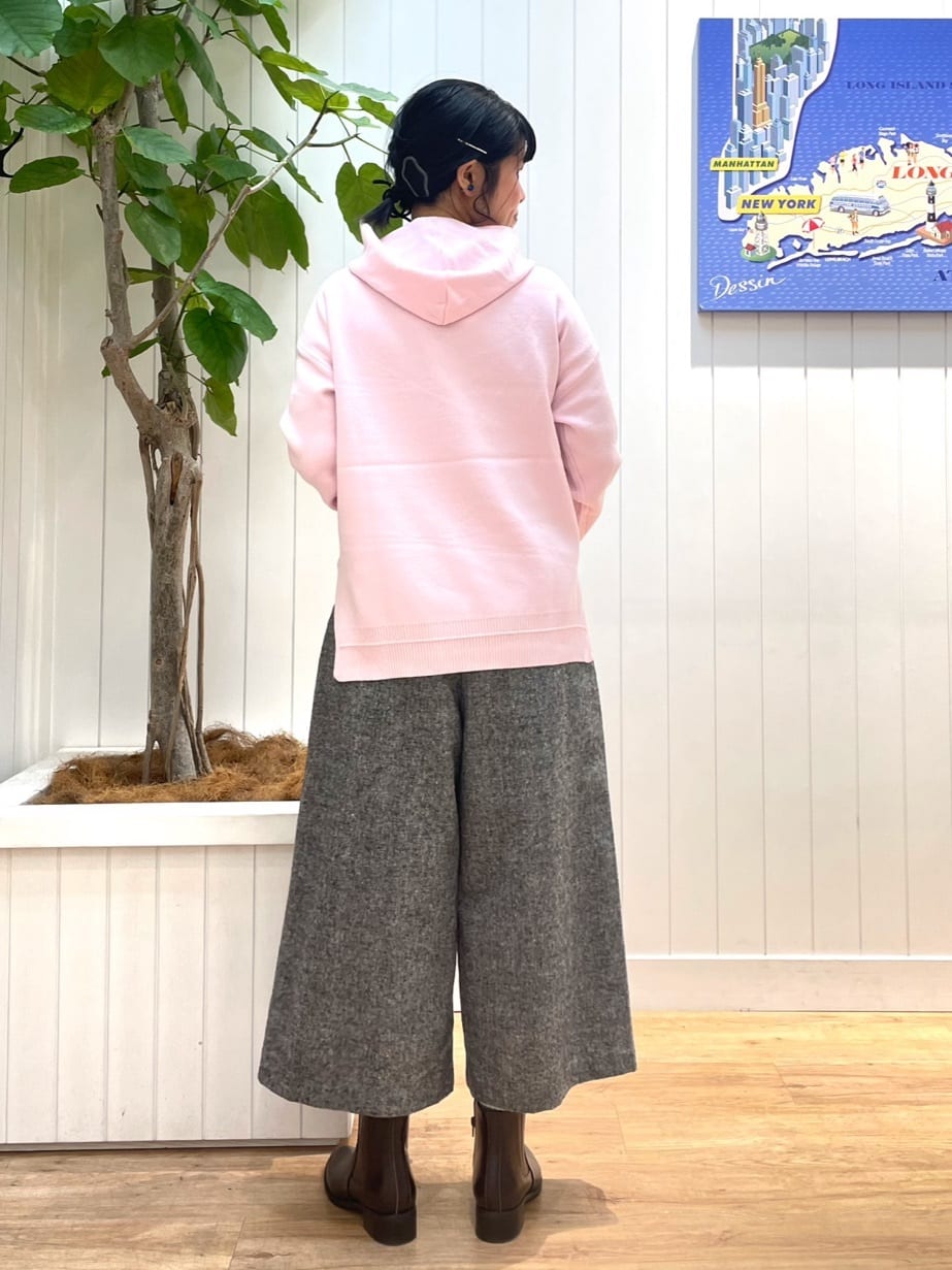 mikaさんの「Dessin｜【洗える／体型カバー】ちょうどいいニットパーカ」を使ったコーディネート