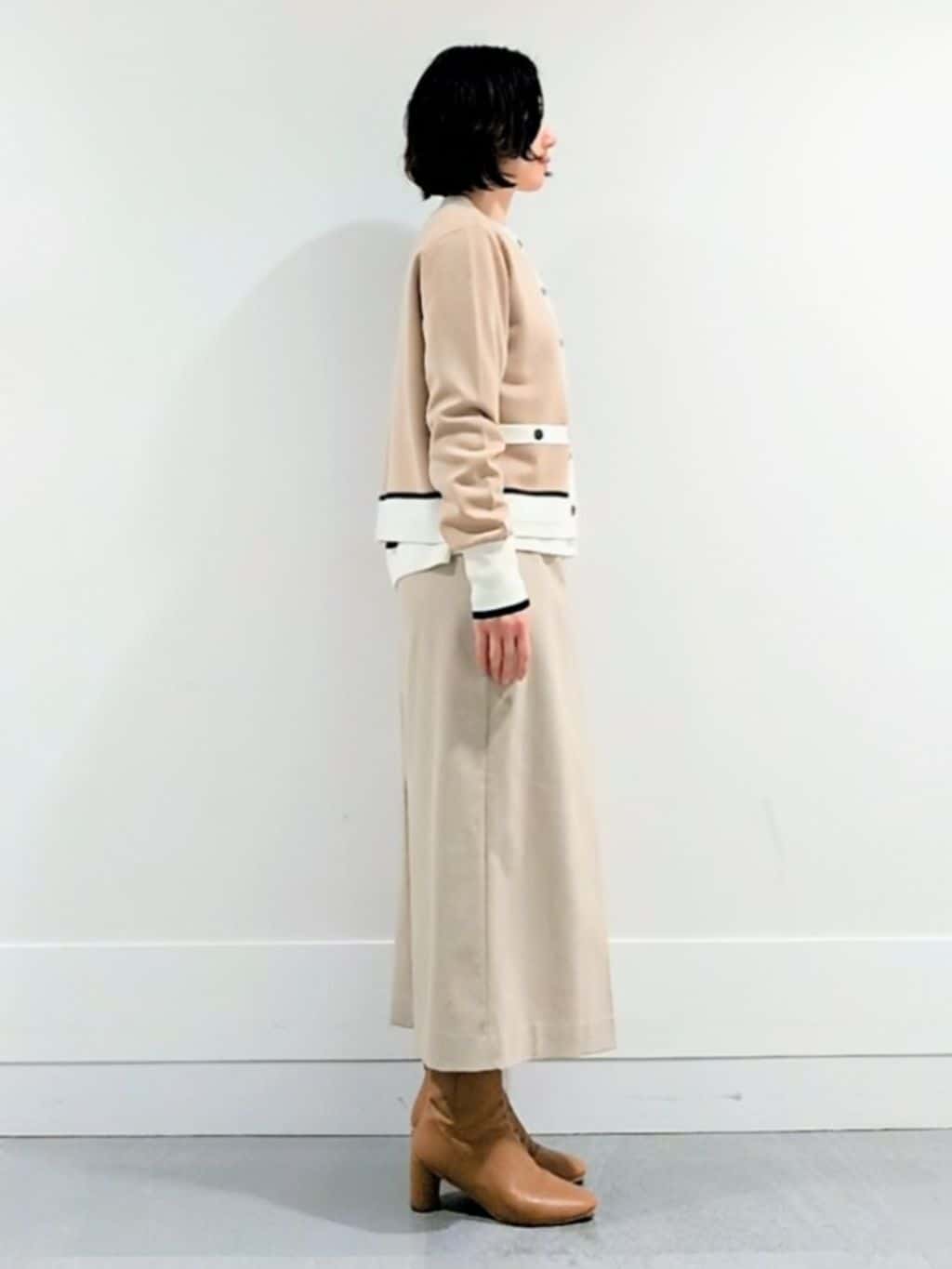 ミズタさんの「UNTITLED｜【アンサンブル可/ジャケット風】ウールミラノリブカーディガン」を使ったコーディネート