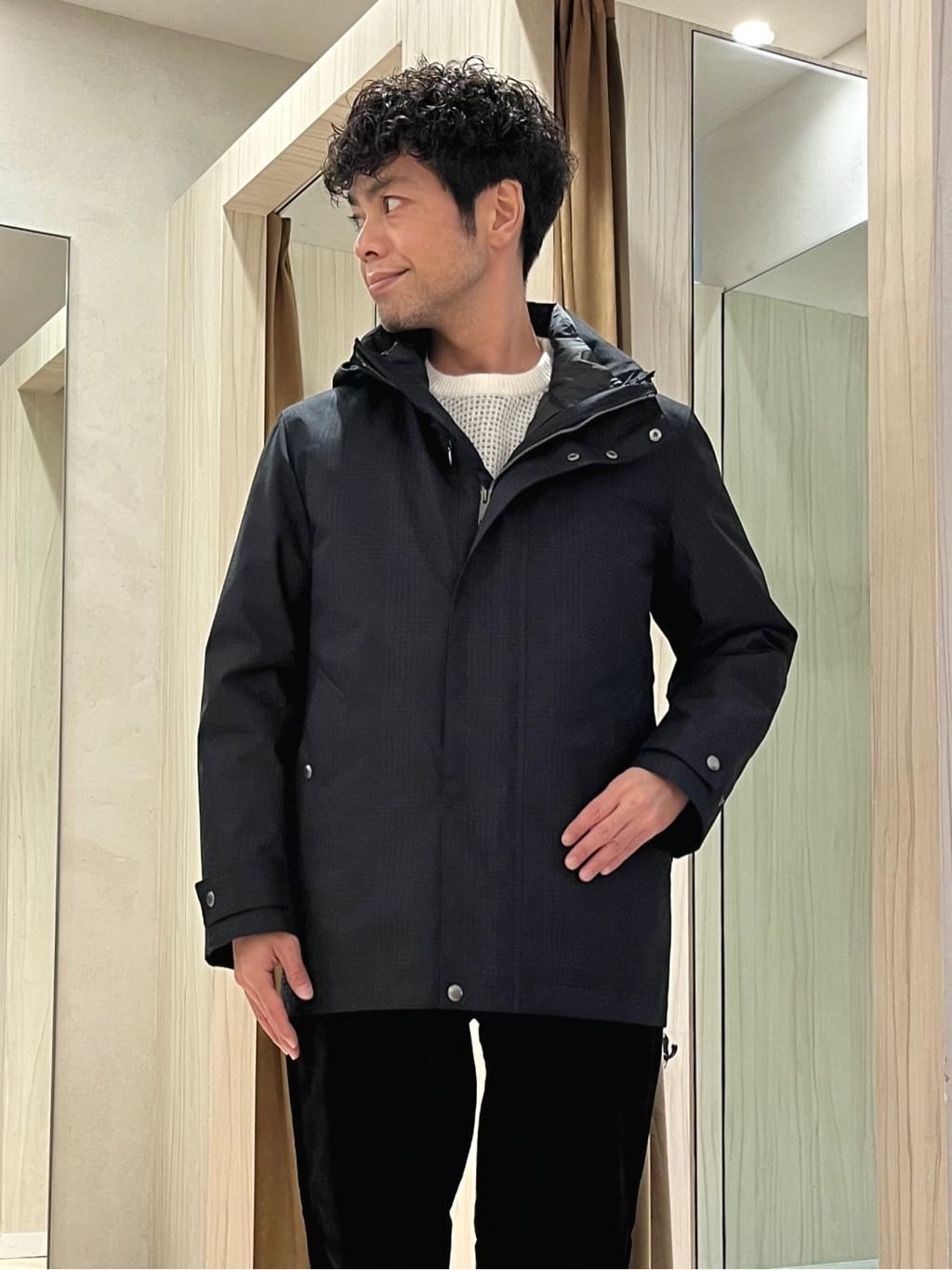 URAさんの「TAKEO KIKUCHI｜【3WAY】グレンチェック ダウンライナー ブルゾン」を使ったコーディネート