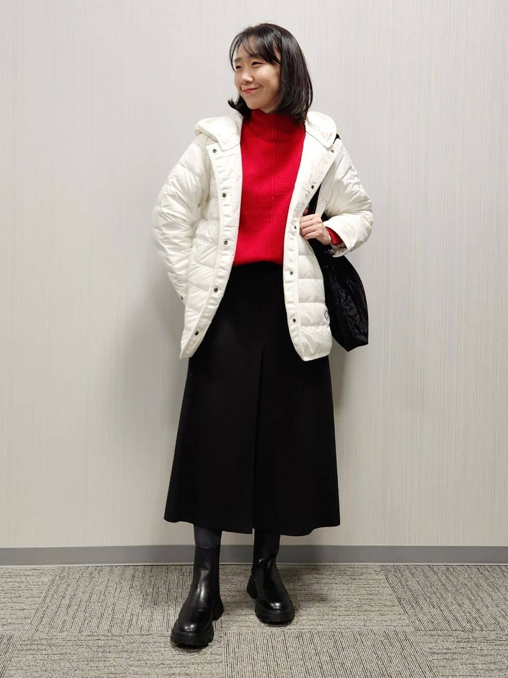 naraさんの「Dessin｜【撥水・2WAY】ミュラーダウンコートミドル丈」を使ったコーディネート