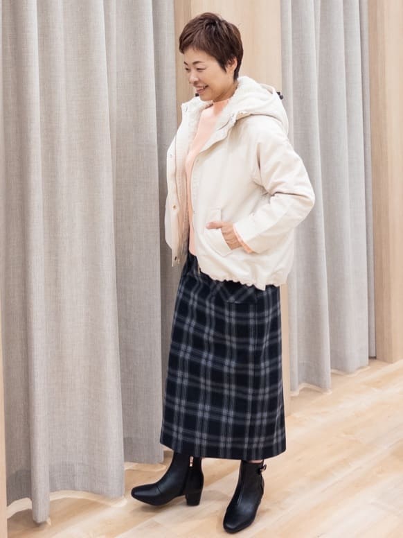 シュウコさんの「grove｜【名品アウター/3WAY・はっ水】ボアライナー付マウンテンパーカ」を使ったコーディネート