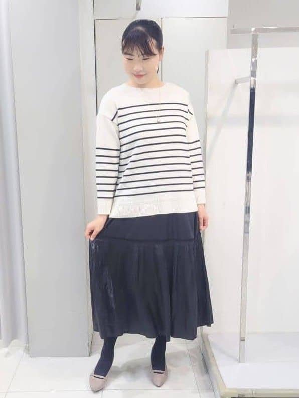 AZUSAさんの「Reflect｜【腰周りすっきり◎】プリーツギャザースカート」を使ったコーディネート