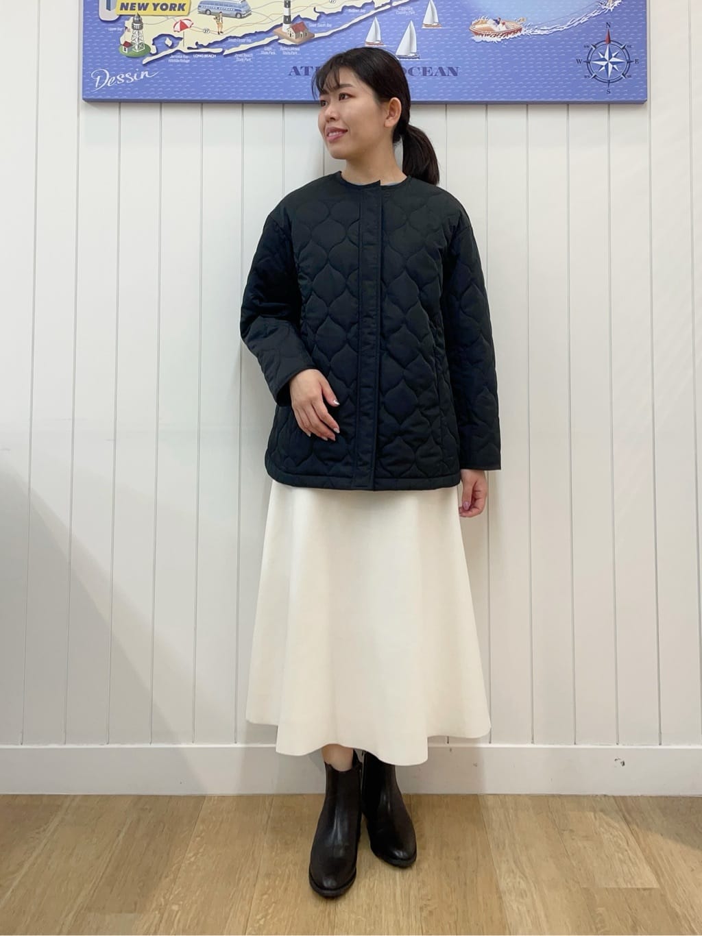 Mayaさんの「Dessin｜【洗える】ウールブレンド後ろボタンニット」を使ったコーディネート