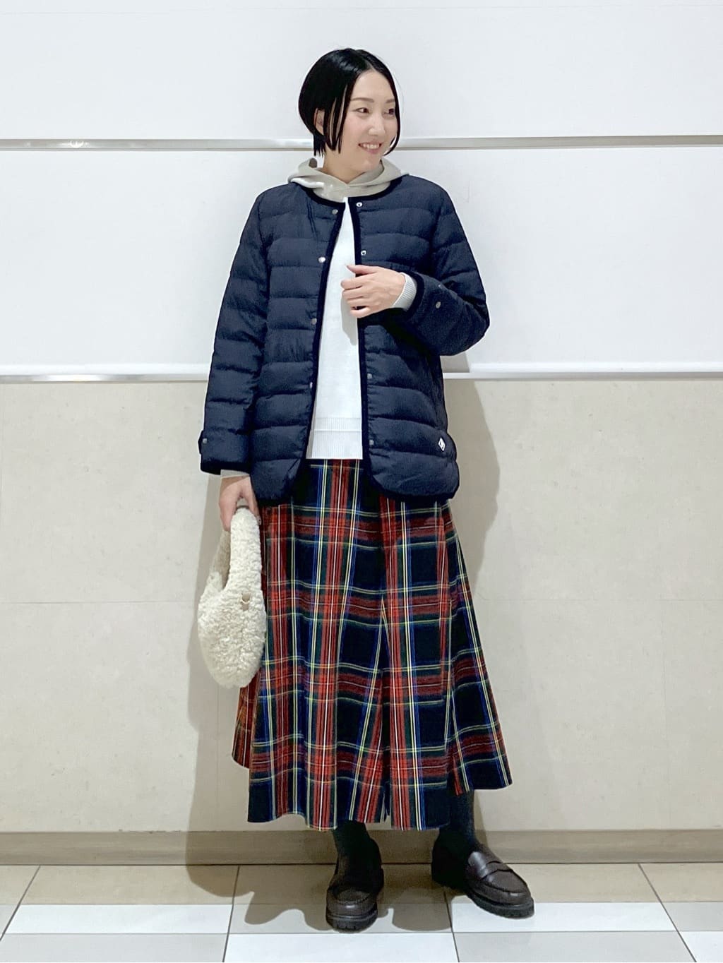 eriko さんの「Dessin｜【撥水・2WAY】ミュラーダウンコートミドル丈」を使ったコーディネート