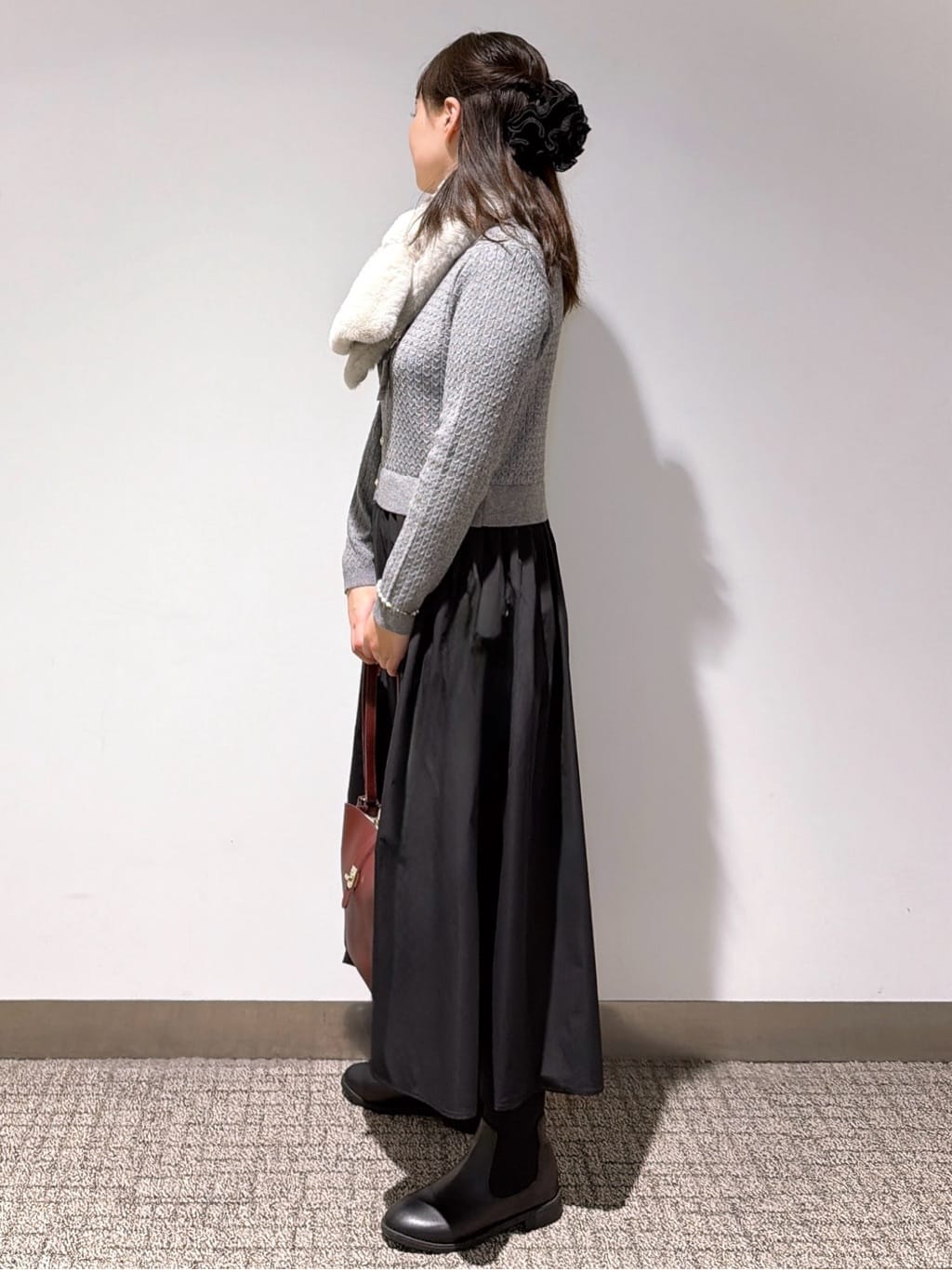みーさんの「grove｜ケーブルニットドッキングワンピース」を使ったコーディネート