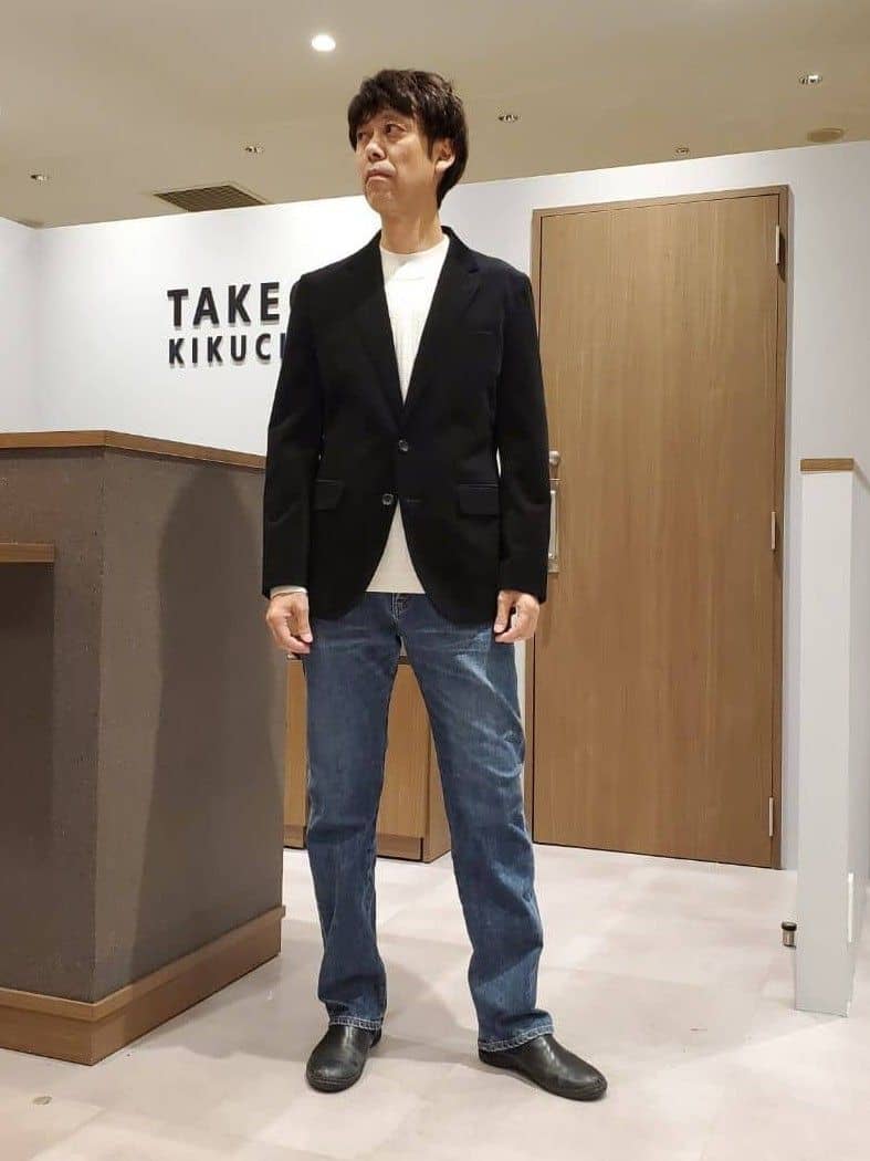 ishidaさんの「TAKEO KIKUCHI｜ハイゲージ モックネック ニット プルオーバー」を使ったコーディネート