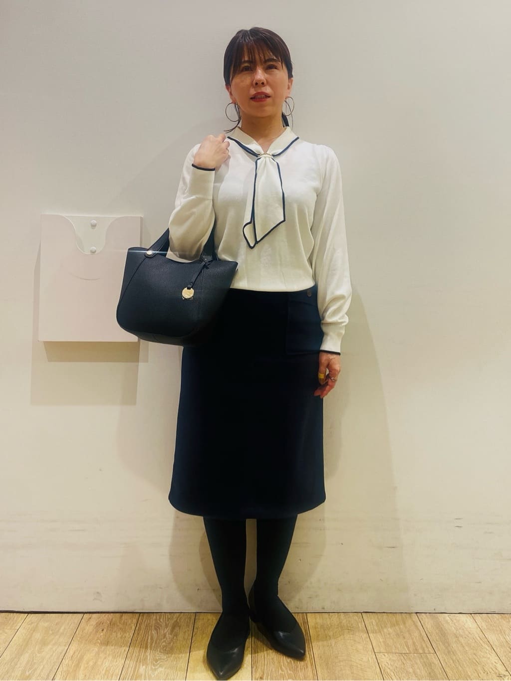 YUKOさんの「index｜ブークレミドルコート【洗える】」を使ったコーディネート