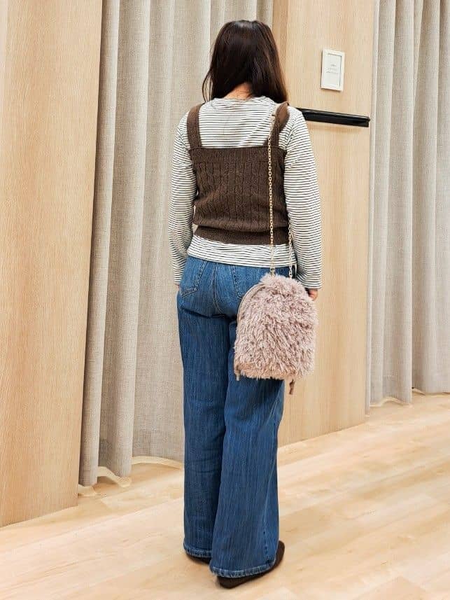 ふるさんの「grove｜【SETITEM】ケーブルニットビスチェ」を使ったコーディネート
