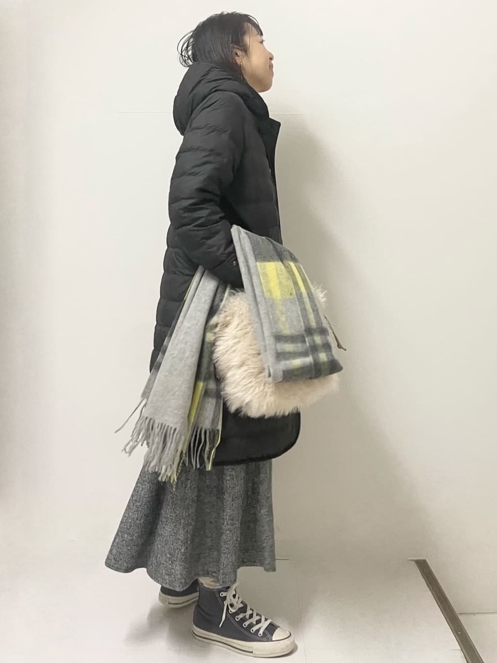 ISOさんの「Dessin｜【撥水・2WAY】ミュラーダウンコートロング丈」を使ったコーディネート