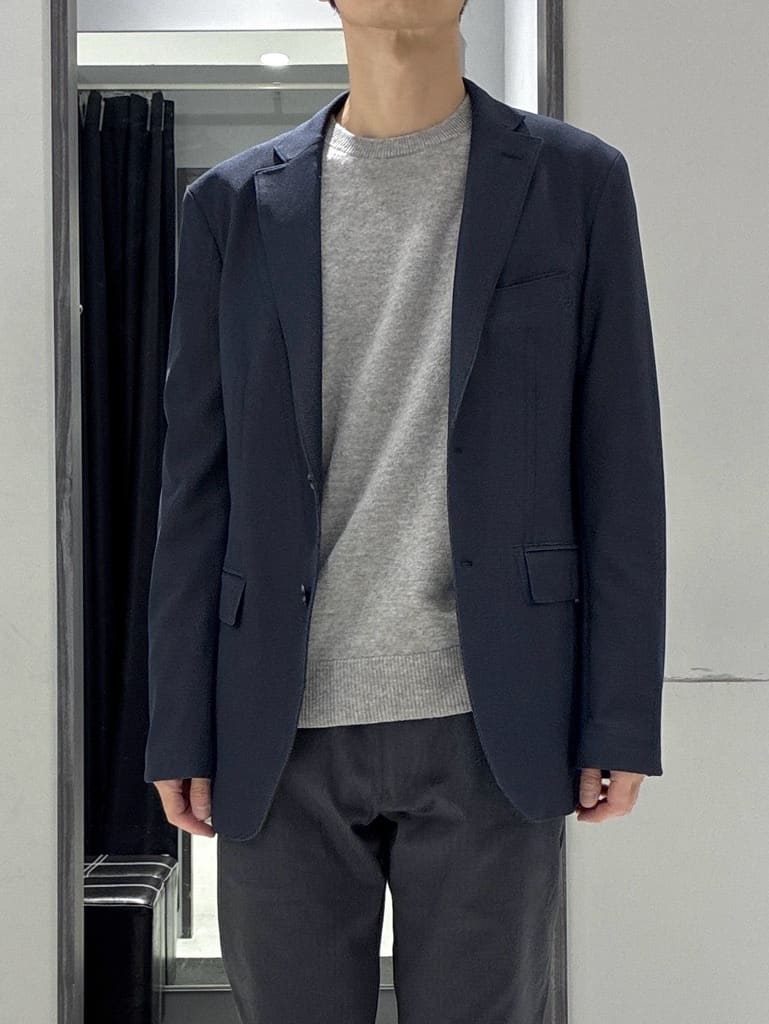 わいずみさんの「TAKEO KIKUCHI｜【360&deg;ストレッチ／セットアップ対応】None Of Stress ジャケット」を使ったコーディネート