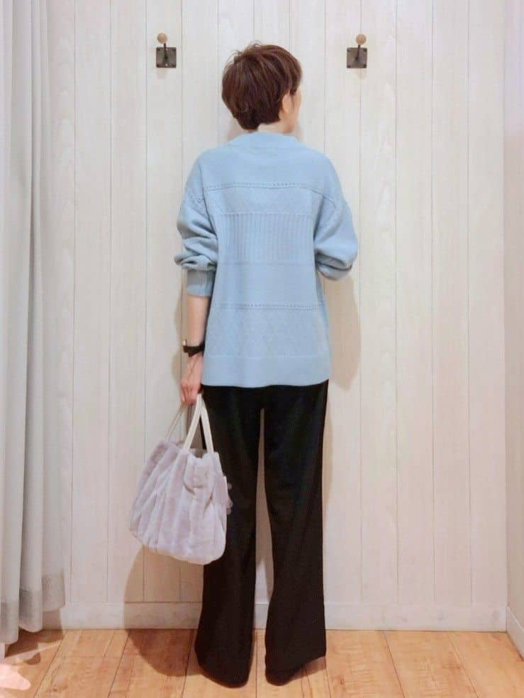 Ribさんの「SHOO･LA･RUE｜【高レビュー/2WAY】きれい見えで上品な ストライプファートートバッグ」を使ったコーディネート