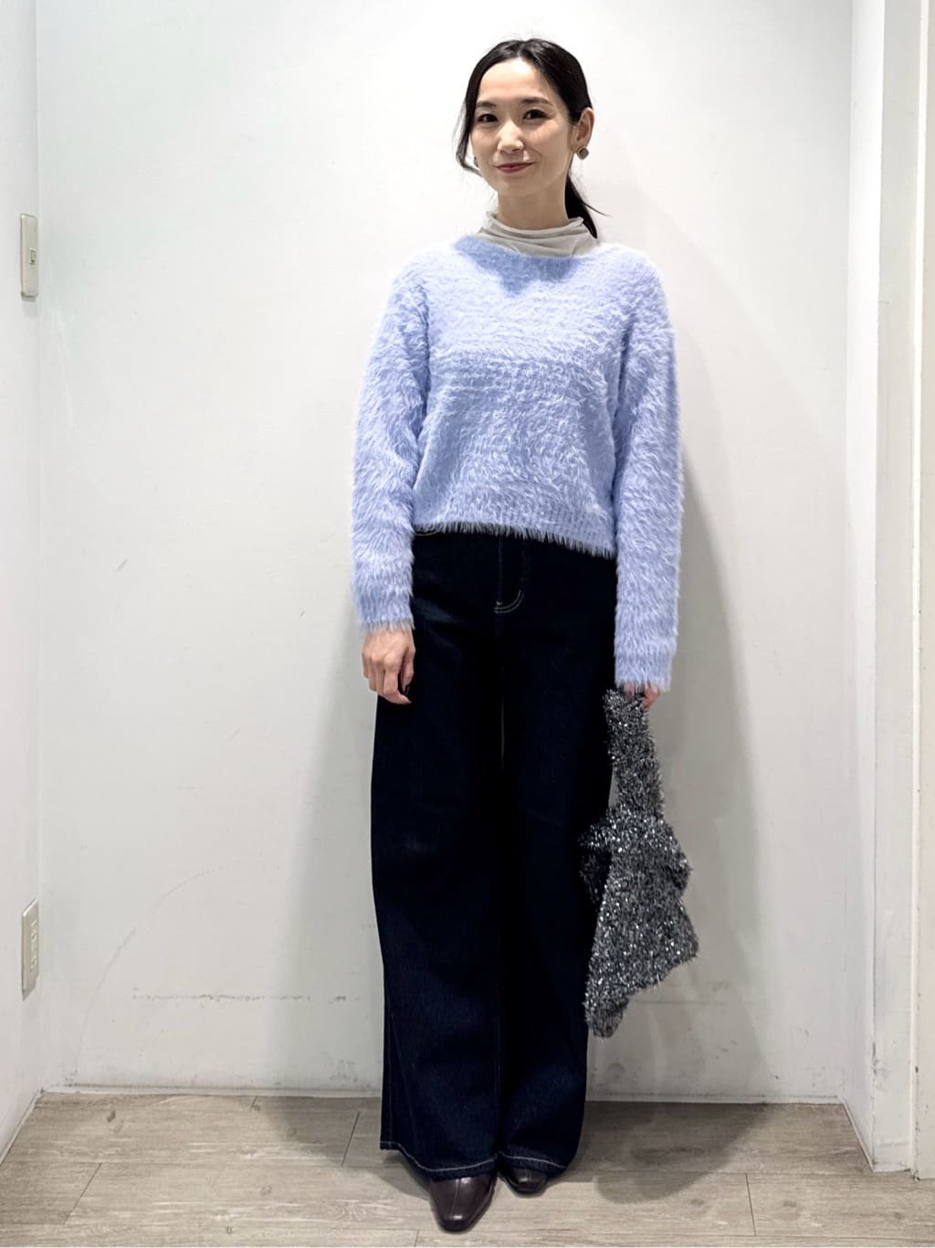 yuicciさんの「OPAQUE.CLIP｜シアーハイネックトップス【洗濯機OK】」を使ったコーディネート