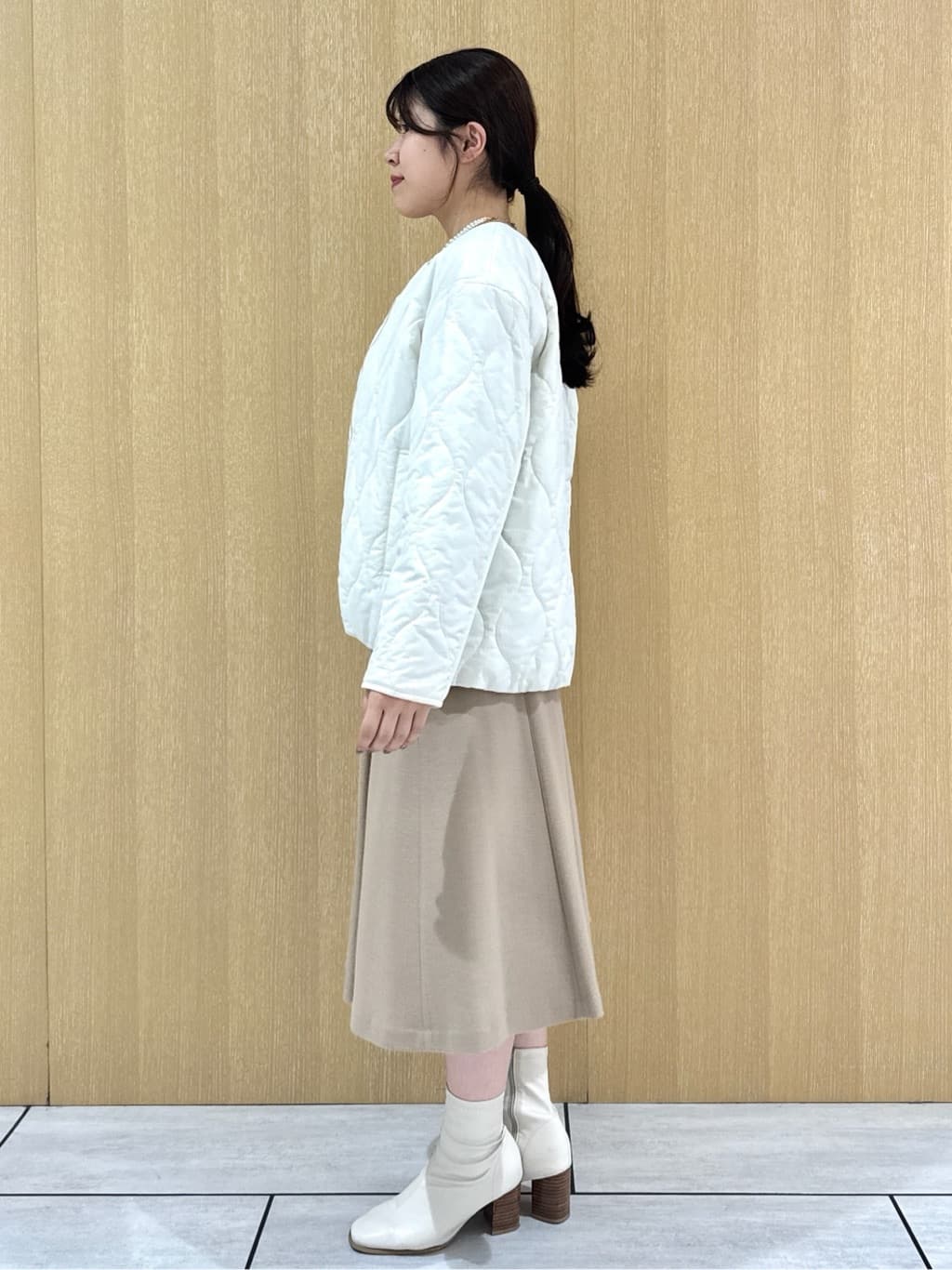 nanaさんの「UNTITLED｜【セットアップ可/ゆったり】ウール混ラメニット」を使ったコーディネート