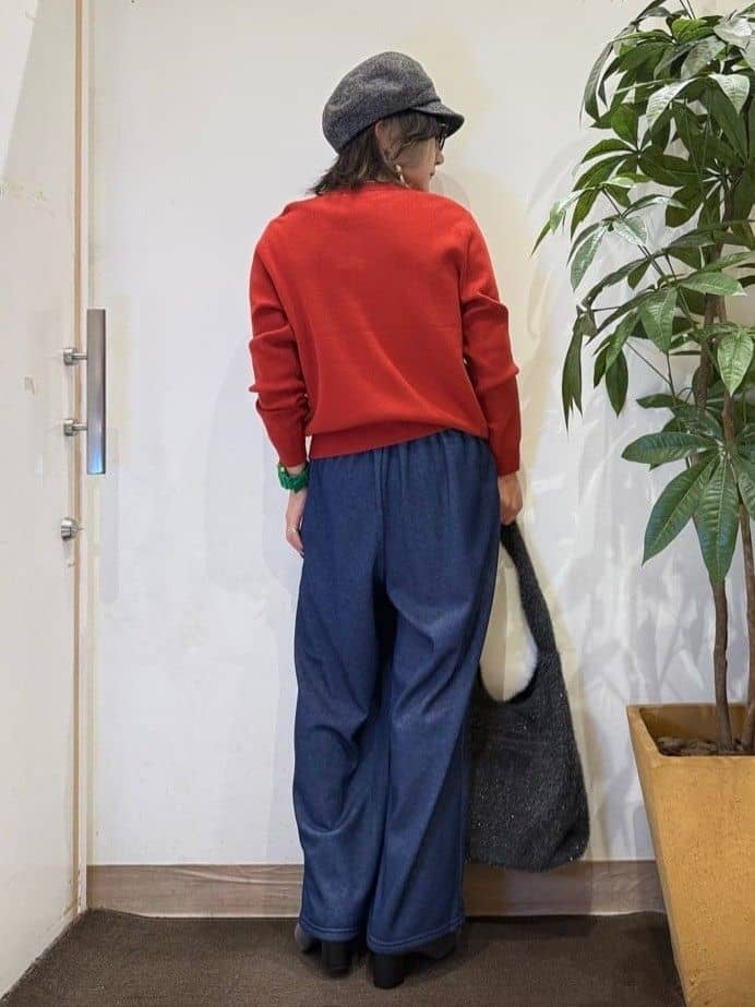 misakiさんの「SHOO･LA･RUE｜【高レビュー】デニム見え 裏起毛ワイドパンツ」を使ったコーディネート