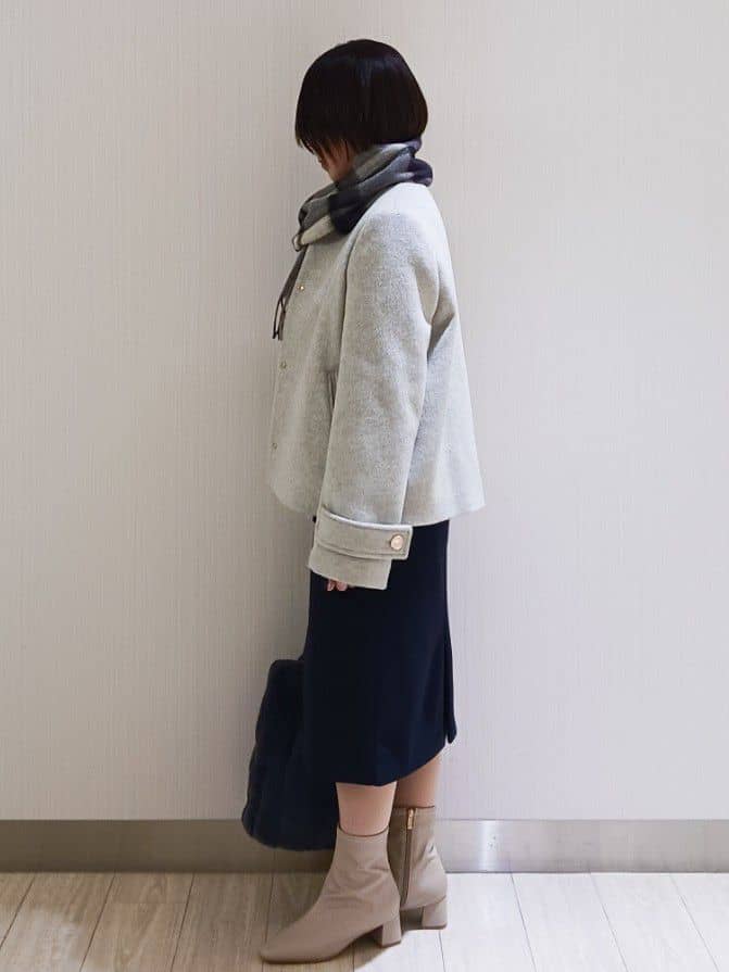 KaHoさんの「index｜ラメガーター編みボートネックニット【洗濯機OK】《8col／XS～LL》」を使ったコーディネート
