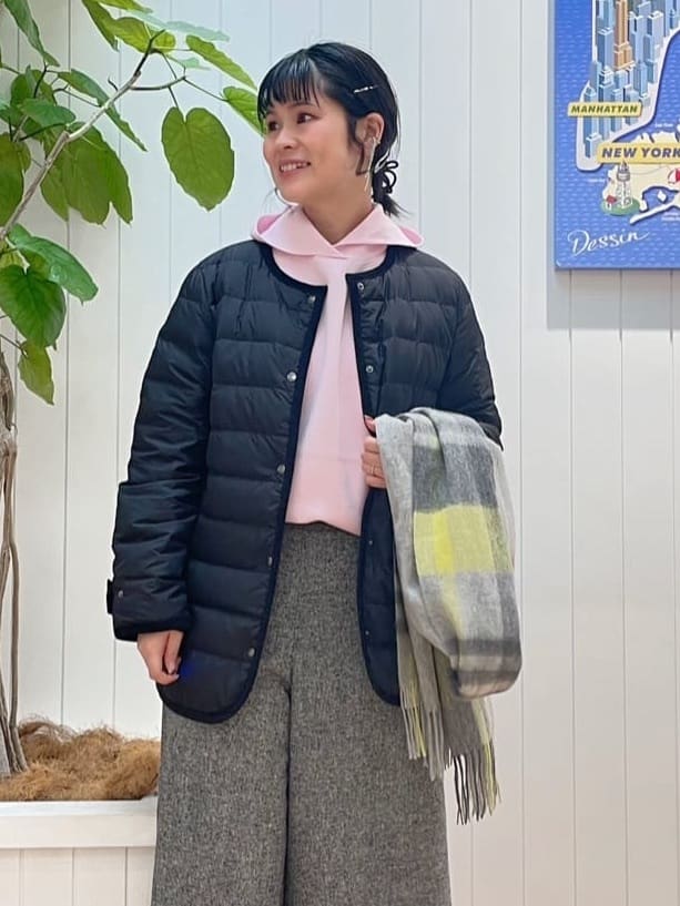 mikaさんの「Dessin｜【撥水・2WAY】ミュラーダウンコートミドル丈」を使ったコーディネート