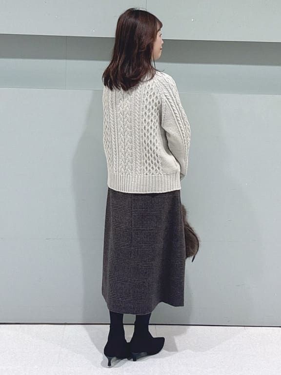 makiさんの「UNTITLED｜【日本製／通勤／フォーマル】カシミヤ混ノーカラーコート」を使ったコーディネート