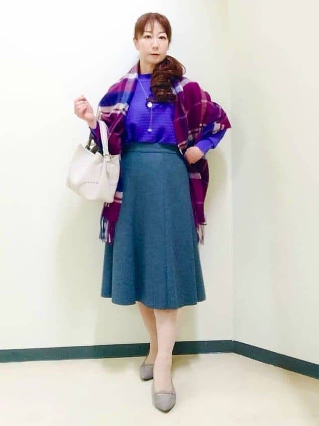 花さんの「Reflect｜【秋映え／ゆったり着られる◎】ドルマンシルエットニット」を使ったコーディネート