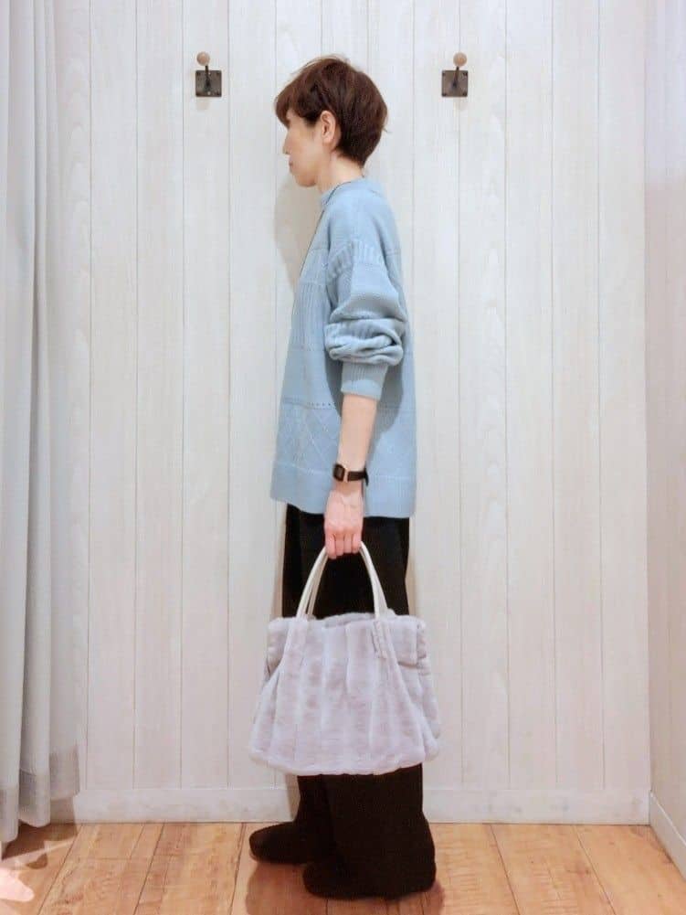 Ribさんの「SHOO･LA･RUE｜【高レビュー/2WAY】きれい見えで上品な ストライプファートートバッグ」を使ったコーディネート