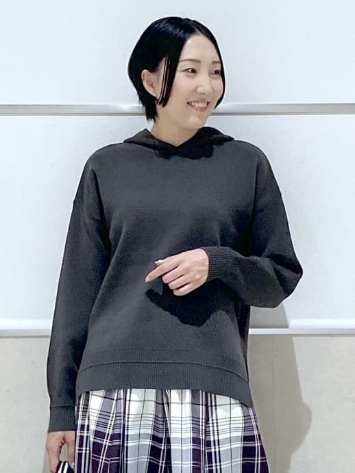 eriko さんの「Dessin｜【洗える／体型カバー】ちょうどいいニットパーカ」を使ったコーディネート