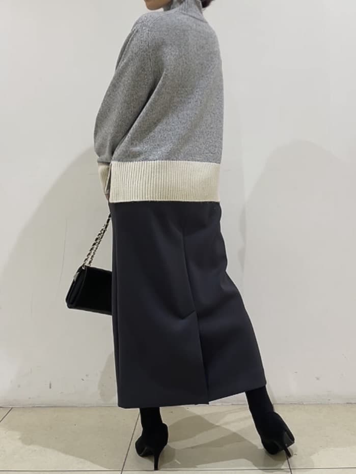 watanabeさんの「UNTITLED｜【8色展開/洗える】ウールカシミヤ ハイネックニット」を使ったコーディネート