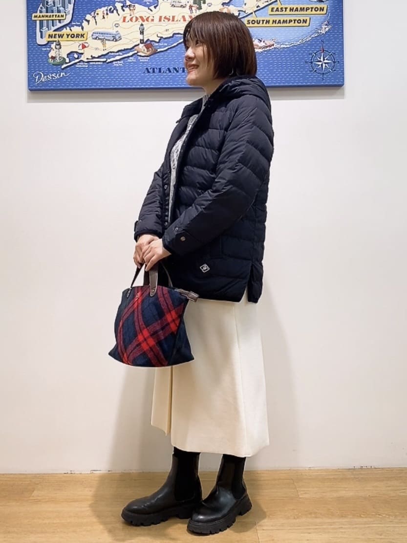 Hamaさんの「Dessin｜【撥水・2WAY】ミュラーダウンコートミドル丈」を使ったコーディネート