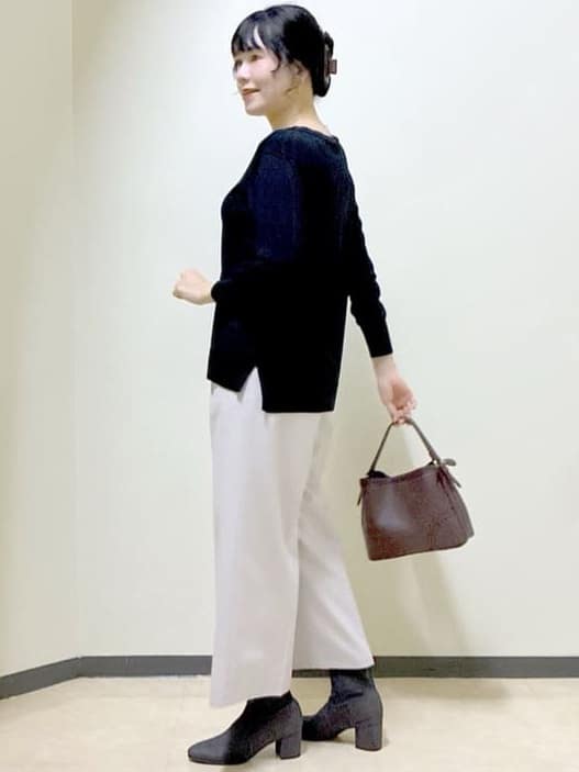  beni_gingerさんの「Reflect｜【ちくちくしない／アンサンブル可／通勤におすすめ◎】オフボディニット」を使ったコーディネート