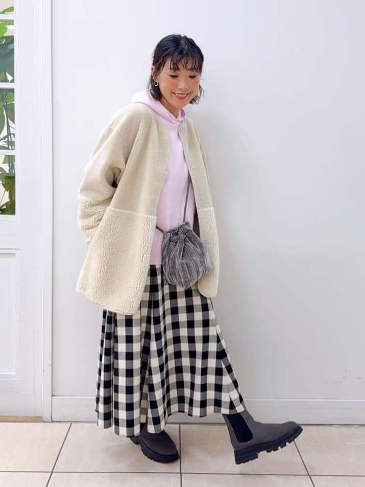 Osawaさんの「Dessin｜【2WAY】フェイクムートンコート」を使ったコーディネート