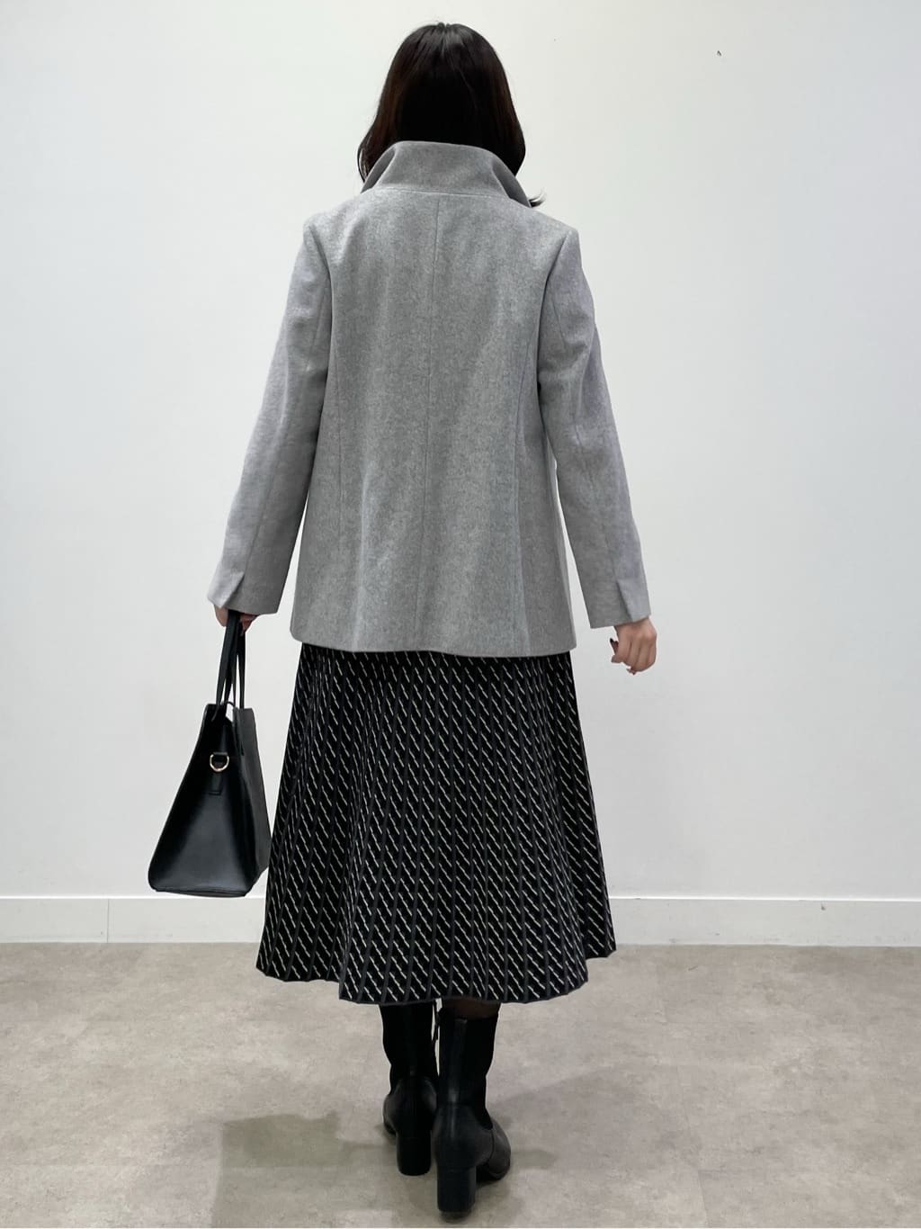 yukariさんの「Reflect｜【SS-4Lサイズ／衿が顔に当たらない◎】スタンドネックミドルコート」を使ったコーディネート