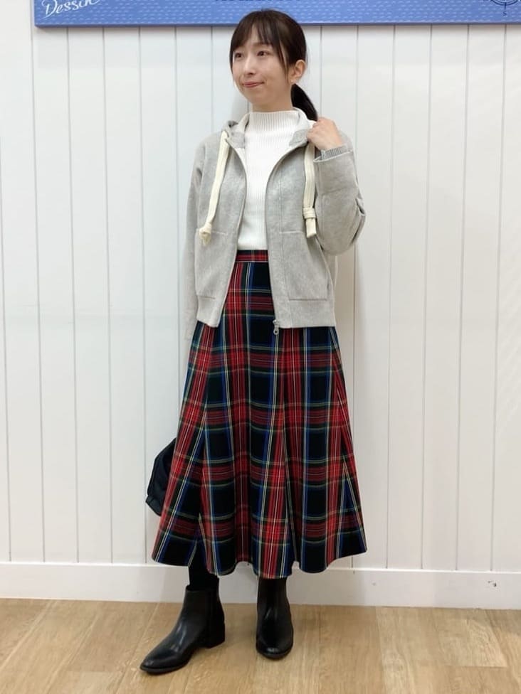 yoshiさんの「Dessin｜【洗える】リブタートルネックニット」を使ったコーディネート
