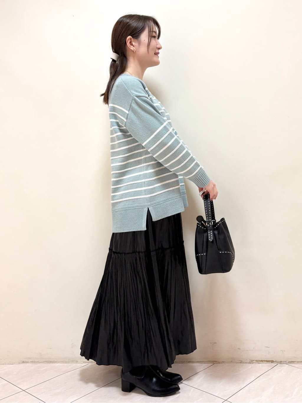 mikiさんの「Reflect｜【腰周りすっきり◎】プリーツギャザースカート」を使ったコーディネート