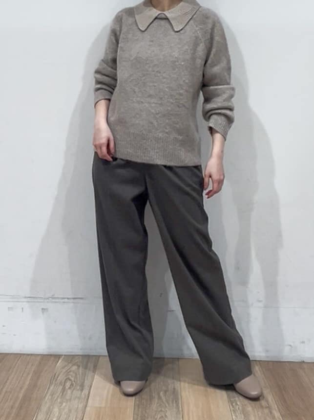 山さんさんの「grove｜フロントビットカルゼワイドパンツ」を使ったコーディネート