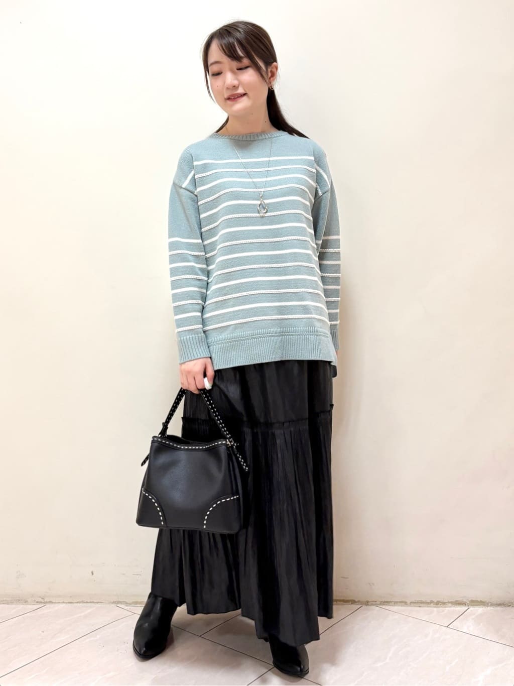 mikiさんの「Reflect｜【腰周りすっきり◎】プリーツギャザースカート」を使ったコーディネート
