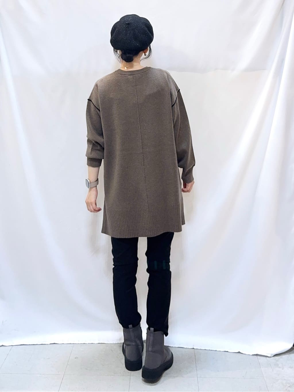𝐇𝐢𝐫𝐨𝐦𝐢さんの「SHOO･LA･RUE｜【洗濯機可/S-LL】フィット感が心地よい ハイパーストレッチスキニー裏起毛」を使ったコーディネート