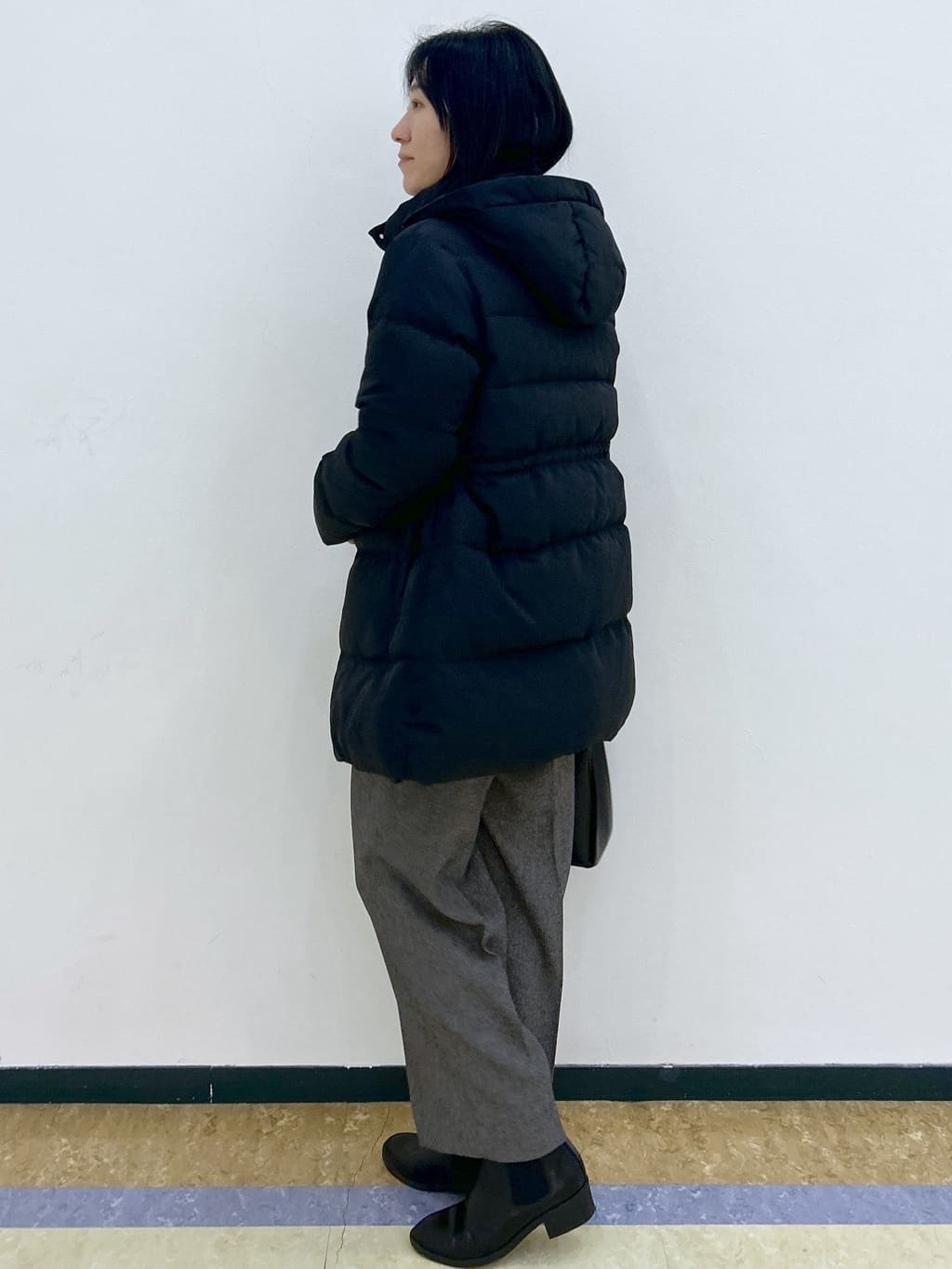 su.さんの「index｜KAWADAダウンドロストミドルコート【撥水／洗濯機OK／2WAY／静電気防止裏地】《XS～3L》」を使ったコーディネート