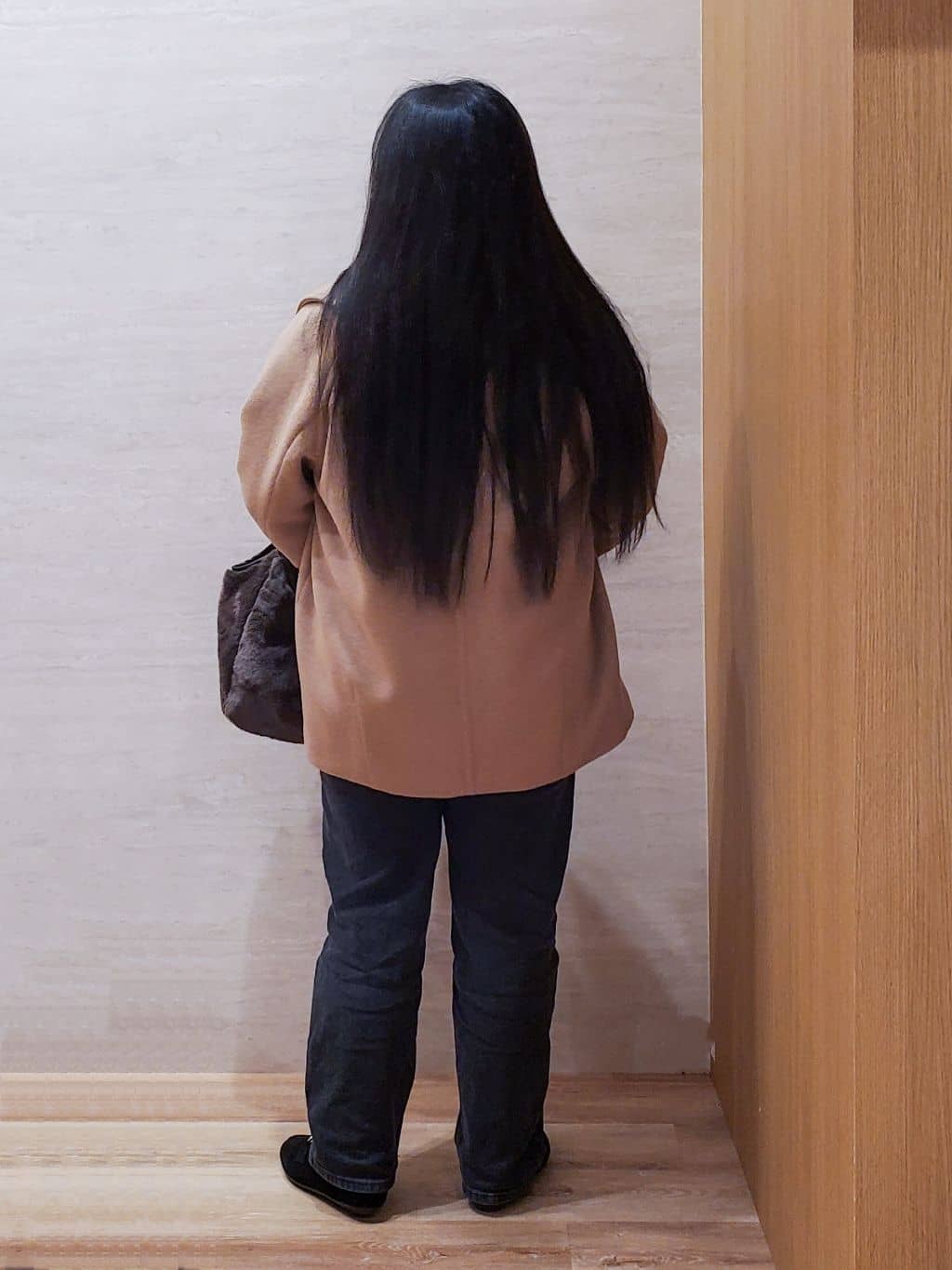 ちぃさんの「OPAQUE.CLIP｜カシミヤブレンドウールミドルピーコート」を使ったコーディネート