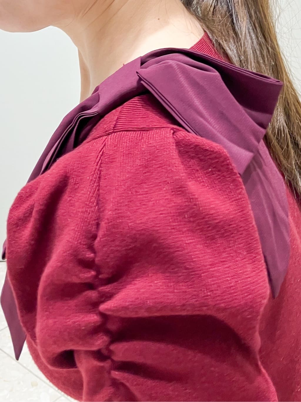  Maruさんの「OPAQUE.CLIP｜カルゼツイードストレッチワイドパンツ【洗濯機OK／防シワ／イージーアイロン／抗ピル】」を使ったコーディネート