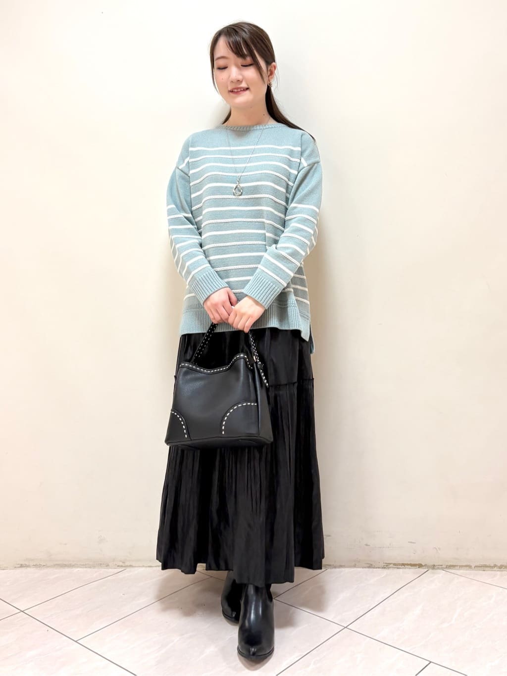 mikiさんの「Reflect｜【腰周りすっきり◎】プリーツギャザースカート」を使ったコーディネート
