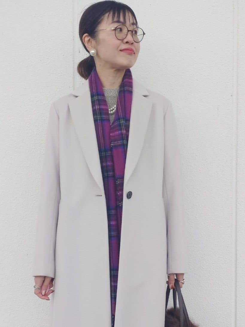 MUTSUKOさんの「UNTITLED｜【スタイリッシュ／オンオフ兼用】ウールチェスターコート」を使ったコーディネート