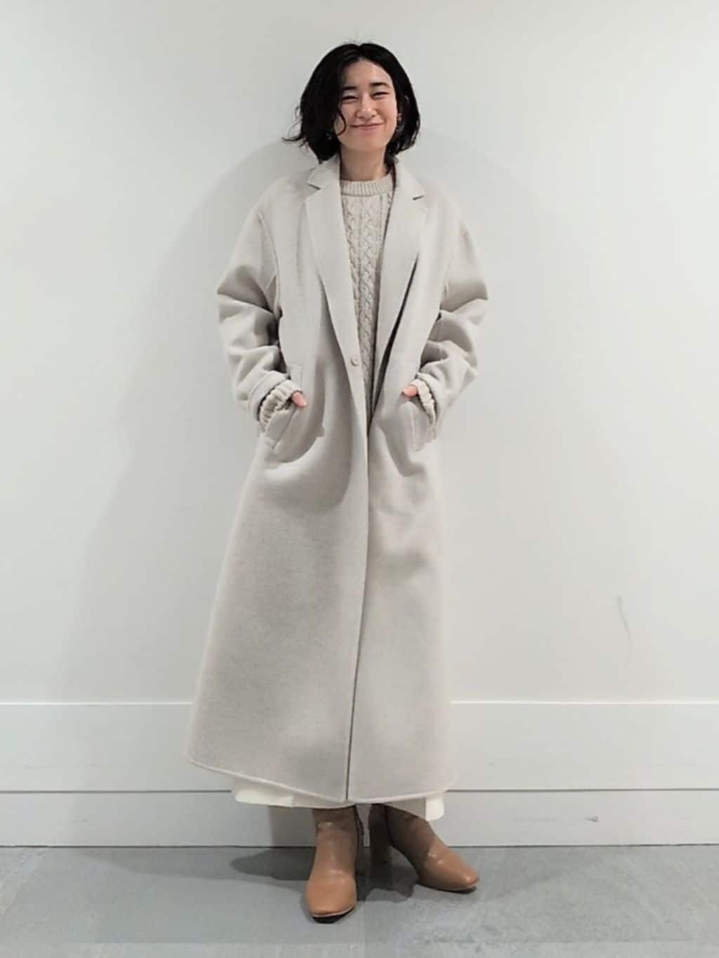 ミズタさんの「UNTITLED｜【洗える】スポンディッシュ ケーブル柄ニット」を使ったコーディネート