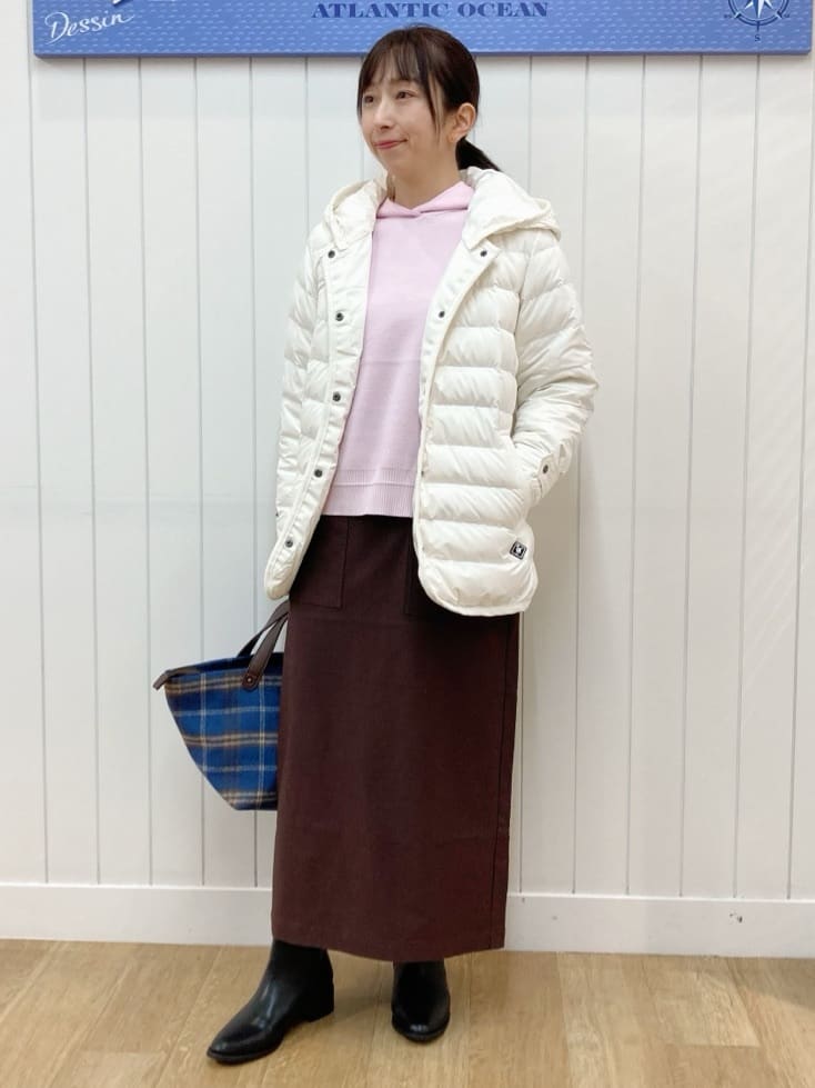 yoshiさんの「Dessin｜【撥水・2WAY】ミュラーダウンコートミドル丈」を使ったコーディネート