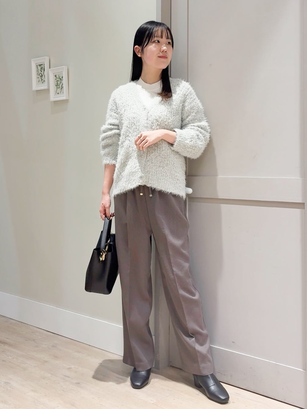 Mayuさんの「grove｜オーバーサイズフェザーカーディガン」を使ったコーディネート