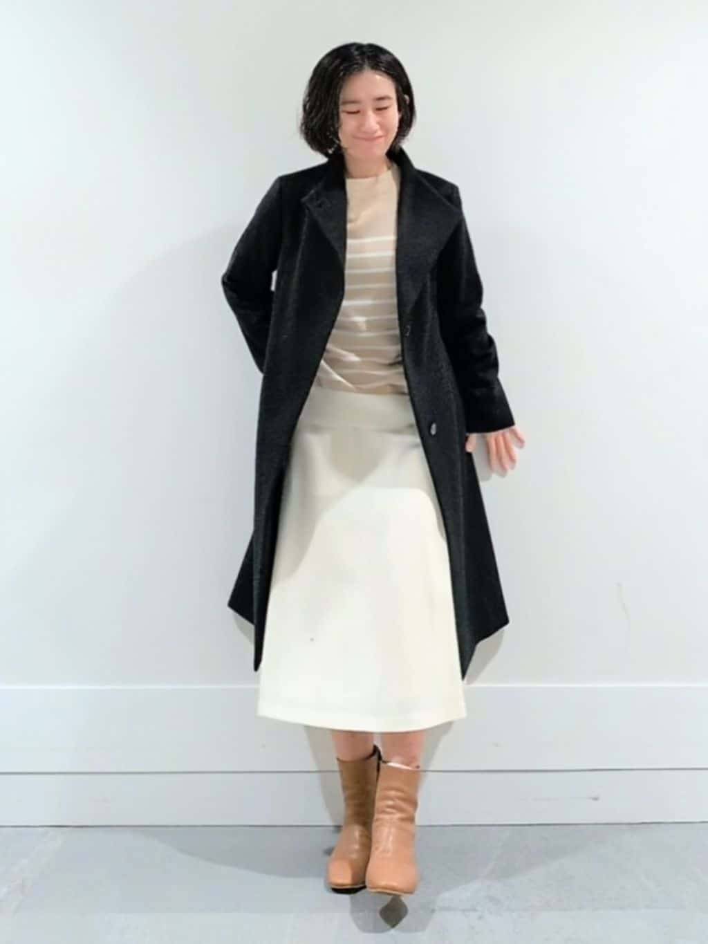 ミズタさんの「UNTITLED｜【洗える】モックネックミラノリブニット」を使ったコーディネート